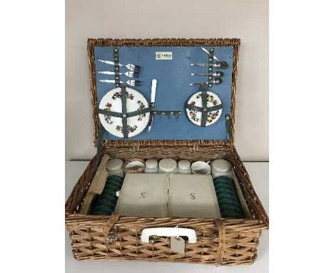 A wicker Sirram picnic set 