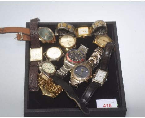 A Gentleman's Rotary wristwatch, a Casa di Velli wristwatch with leather strap,two Philip Persio chronometer wristwatches and