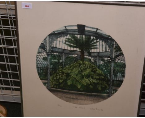Arthur Byrne, Kibble Palace 2, signed limited edition print 24/100, signed and dated '80, framed,