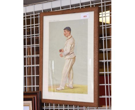 A framed Vanity Fair print of a cricketer 'Father'