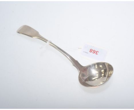 A George III silver sauce ladle, London 1779, fiddle pattern. 1.78 troy ounces