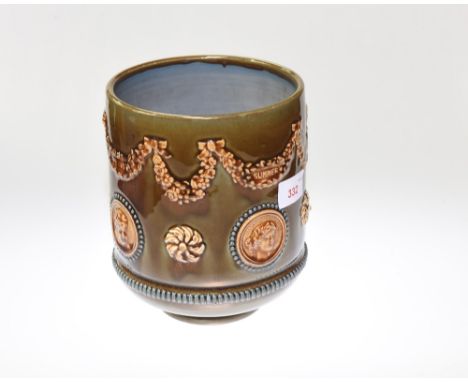 A Doulton Lambeth 'Four Seasons' planter, with impressed marks to base, height 19cm