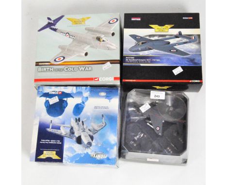 Four Corgi Aviation archives model planes,1:72 scale, comprising British Aerospace Sea Harrier FRS.1, AA32402, De Havilland V