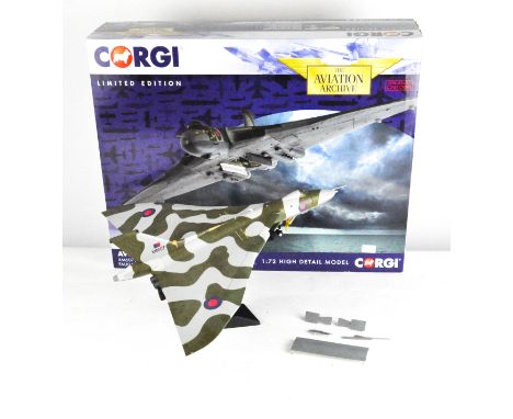 A large Corgi Aviation archive limited edition model plane; Avro Vulcan B.2, XM607, RAF no 44 squadron 'operation black buck'