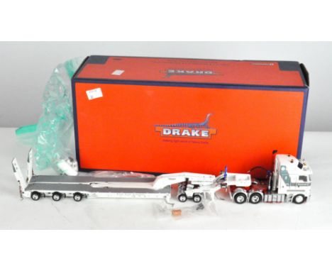 A Drake 1:50 scale 2X8 dolly and 3X8 swingwing with Kenworth K200 primemover, ZT09042, in original box