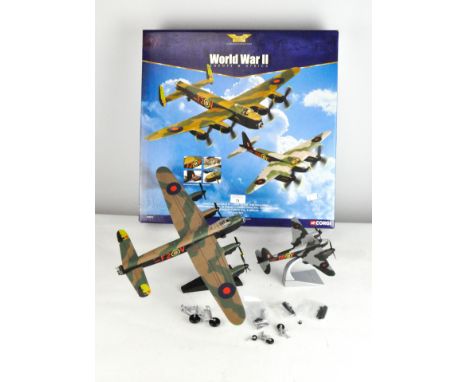 A Corgi Aviation archive limited edition model plane set; Avro Lancaster B VI, ND673, no 635 Squadron &amp; DH Mosquito B MK 