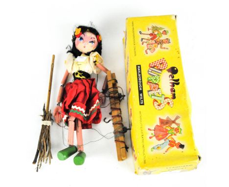 A vintage Pelham puppet of a lady "Standard Puppet" in original box