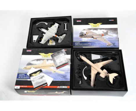 Two limited edition Corgi Aviation archive 1:72 scale planes, comprising a English electric Camberra TT.18, AA34707 and a Vic