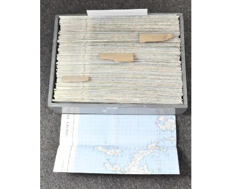 A collection of Ordnance Survey maps of Great Britain, One Inch Seventh Series, according to accompanying paperwork: 'in use 