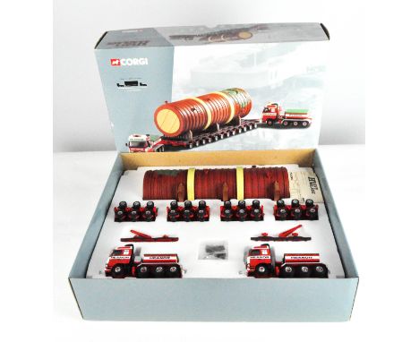 A Corgi 1:50 scale Heavy Haulage limited edition Volvo FH 4 axle ballasted tractor x 2, Nicholas Bogeys and fertiliser dryer 