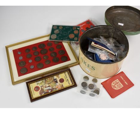 A large quantity of various proof/vintage & antique coinage, to include various ancient Chinese coins, reproduction Roman coi