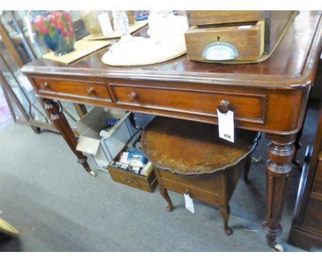 A 19th century mahogany side table by T. H. Filmer & Sonswith brass plaque for Filmer & Sons to inside of one drawer, the mou