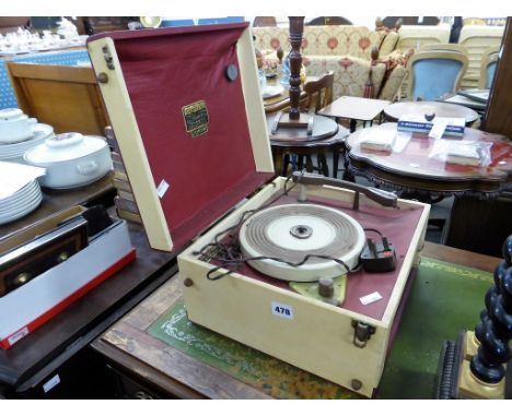 A Dansette Junior portable record player.