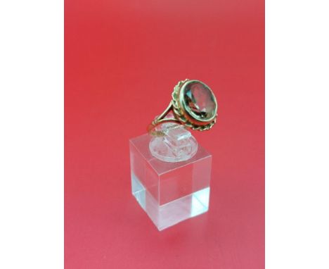 9ct gold smoky topaz ring&nbsp;