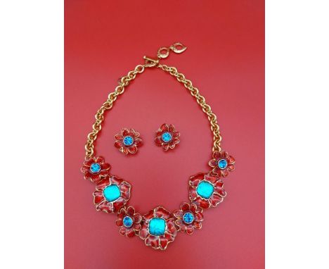 Vintage YSL (Yves Saint Laurent) Necklace and earrings set