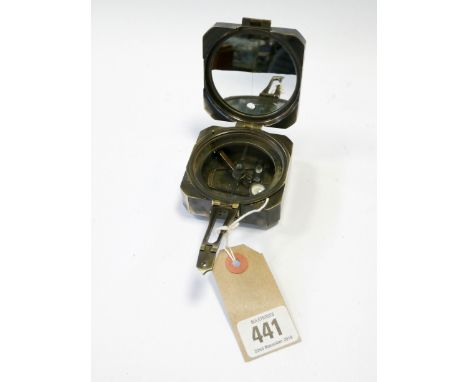 A reproduction Kelvin &amp; Hughes 1917 brass compass 