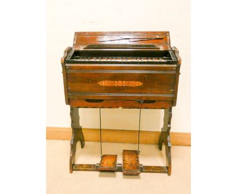 A small Edwardian pedal harmonium by Boyd of London , 27" wide 