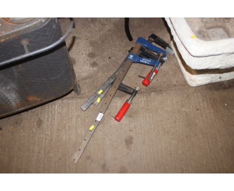 Three sash clamps