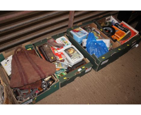 Four boxes of various hand tools etc.