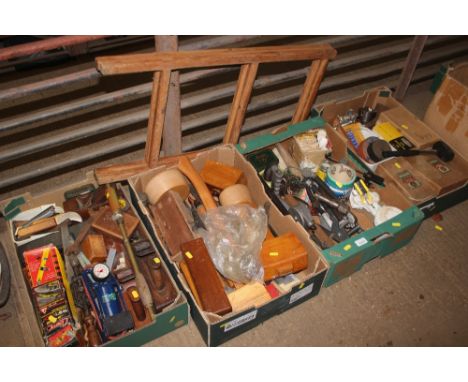 Four boxes of various hand tools