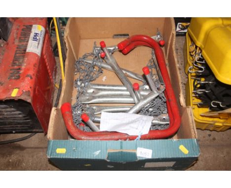 A metal escape ladder