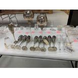 Champagne Flute - Glass (7), Silver Plate (9)
