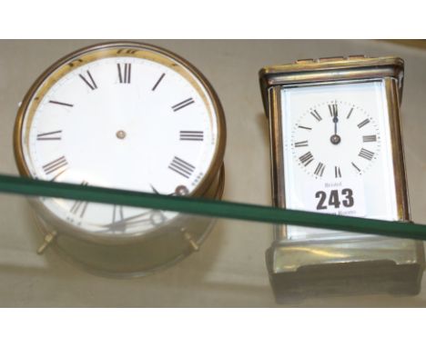 A carriage clock and a circular timepiece (both af) 