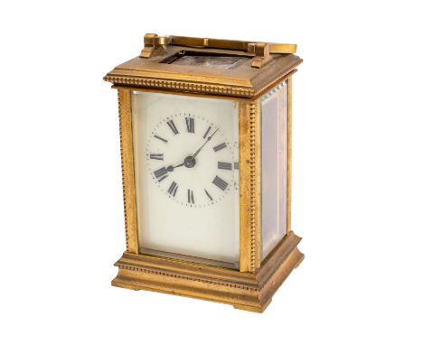 Couaillet Frères, Saint Nicolas d'Aliermont, a French Edwardian Anglaise carriage clock the eight-day duration timepiece move