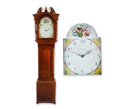 Tobias Fletcher, Barnsley - a Victorian mahogany long case clock, the eight day movement striking on a bell, the 12" painted 
