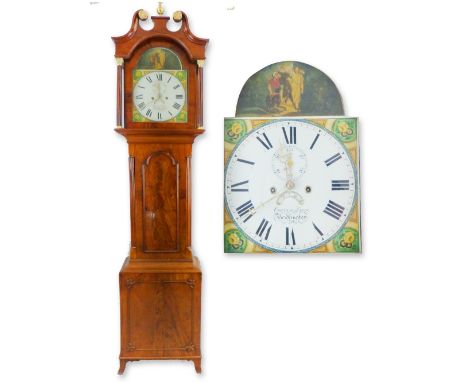 Craven Lyon - Bridlington a Victorian painted dial and mahogany long case clock, the eight day movement striking on a bell, t