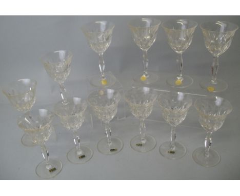 A suite of WMF Kristall Viola pattern table glassware, comprising twelve of each white wine, champagne, cocktail, beer, sherr