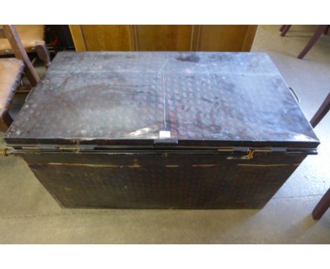 A Victorian naval tin trunk