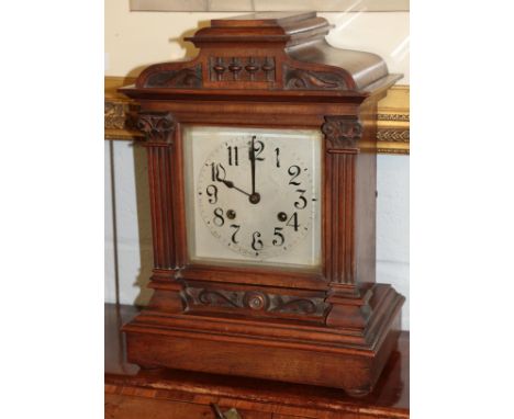 A striking mantel clock, circa 1900 