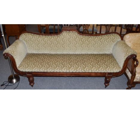 A 19th century mahogany framed sofa 