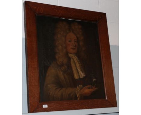 Follower of John Clostermans (18th/19th century), portrait of a gentleman, half length, wearing a powdered wig, oil on canvas