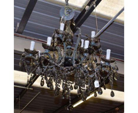 A twelve light Venetian style lustre drop chandelier 