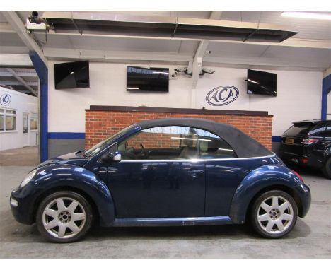 Make &amp; Model: VW Beetle Cabriolet TiptronicDate of Reg: ET53 HWXColour: Bluecc: 1984MoT: 30-12-2016Fuel Type: PETROLMilea