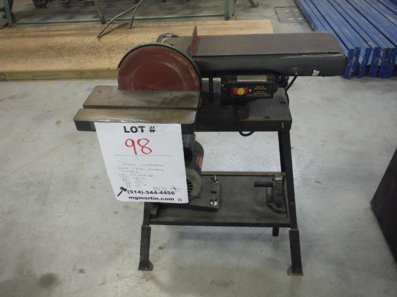 "SEARS CRAFTSMAN" BELT/DISC SANDER, MODEL 113225230