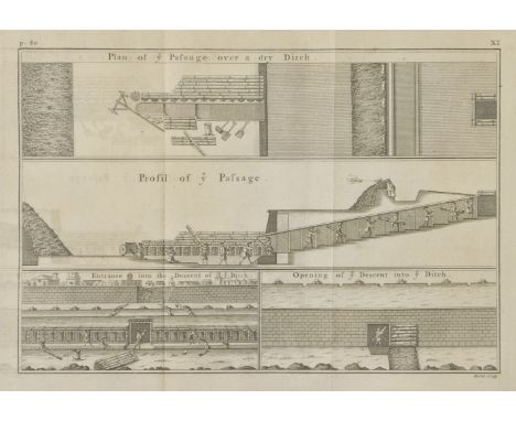 Muller (John). The Attack and Defence of Fortify'd Places. In three parts. Containing I. Preparations, and different operatio