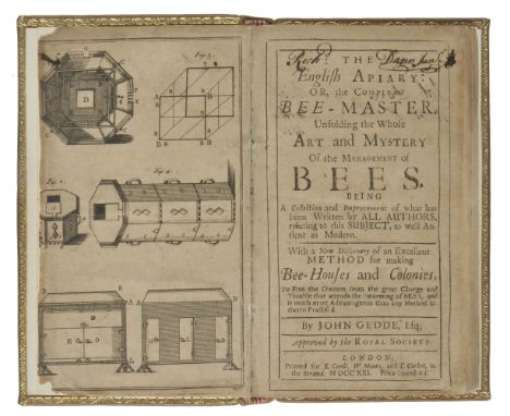 Gedde (John). The English Apiary: Or, the Compleat Bee-Master. Unfolding the Whole Art and Mystery of the Management of Bees 