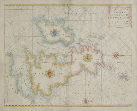 British Isles. Mount (W. & J. & Page T., publishers), A new and correct Chart of England, Scotland and Ireland, circa 1748, h