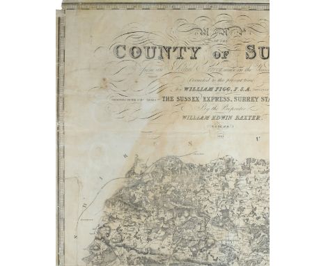 Sussex. Figg (William), Map of the County of Sussex from an Actual Survey made in the Years 1823 & 1824, Corrected to the pre