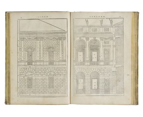 Palladio (Andrea). I Quattro Libri dell'architettura, 4 parts in one, Venice, Bartolomeo Carampello, 1601, four engraved wood