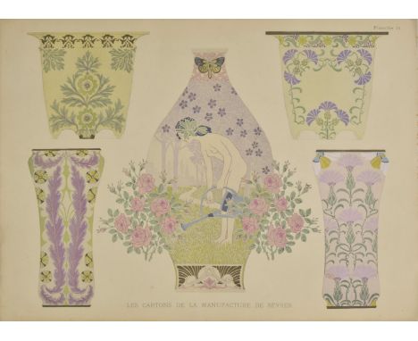 Sandier (Alex). Les Cartons de la Manufacture Nationale de Sevres, Epoque Moderne, Paris: Ch. Massin, circa 1900, twenty-eigh