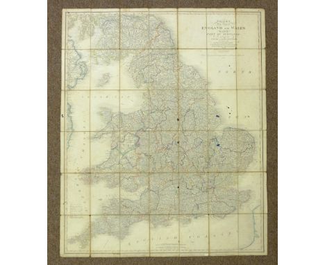 British Isles. A collection of eight folding maps, 18th & 19th century, including Faden (William), The Roads of Great Britain