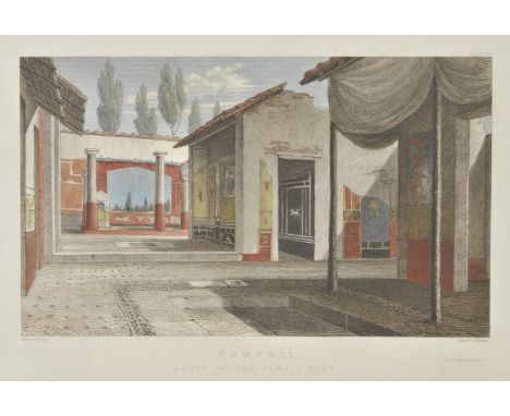Gell (Sir William). Pompieana: the Topography, Ediffices and Ornaments of Pompeii, the Results of Excavations since 1819, 2 v