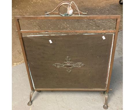 Arts and Crafts design beaten copper firescreen.(B.P. 21% + VAT) 
