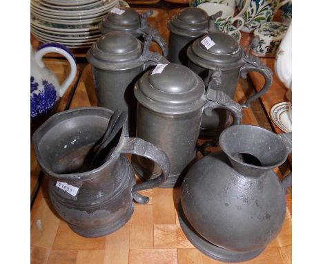 Bulbous Red Ceramic Pitcher with Black Edge Spout - Lost and Found