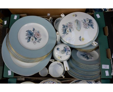 Two boxes of Royal Worcester 'Woodland' pattern dinner service 