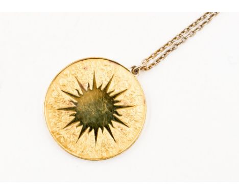 A silver 0.925, 24 ct gilt Germanic medallion 'Flower Show' circa 1976, approx. 26.4 grms / 0.835 ozt